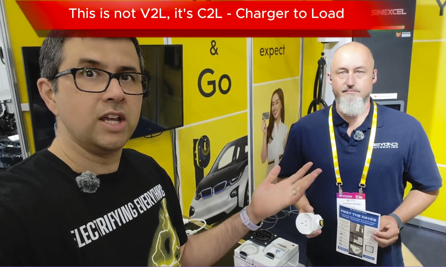 Load video: Short interview at a trade show that introduces the Dave product range of C2L Charger to Load adapters.